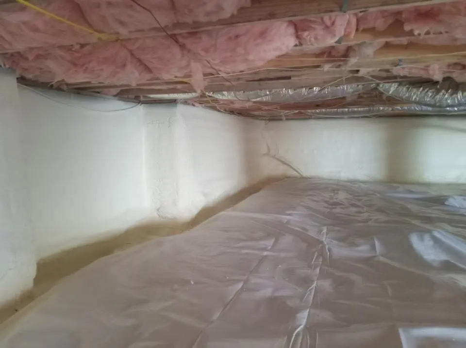Crawl space encapsulation with closed-cell spray foam for Attic Insulation in Vero Lake Estates